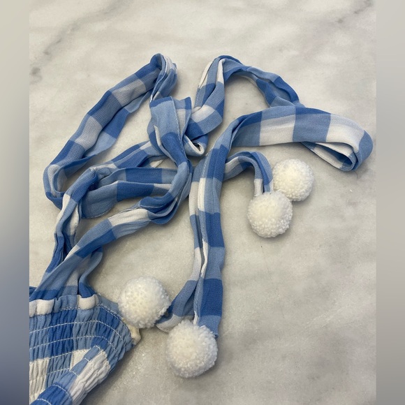 Sundress Blue Gingham Tiered Maxi Dress XS - Picture 7 of 8